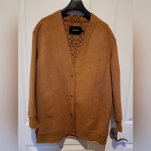 Coach double face wool cardigan BNWT